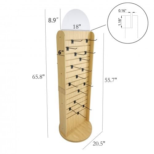 Amazon.com: Double Sided Slatwall Rotating Display Wood Floor